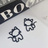 10pcs Cartoon Cat Pendant Charms for DIY Jewelry Making