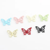 10pcs Hollow Butterfly Pendant DIY Earring Bracelet Necklace Fittings