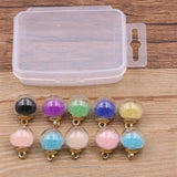 10Pcs Mix Glass Bottles Earring Charms DIY Keychain Pendant for Jewelry Making