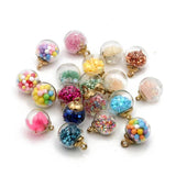 10Pcs Mix Glass Bottles Earring Charms DIY Keychain Pendant for Jewelry Making