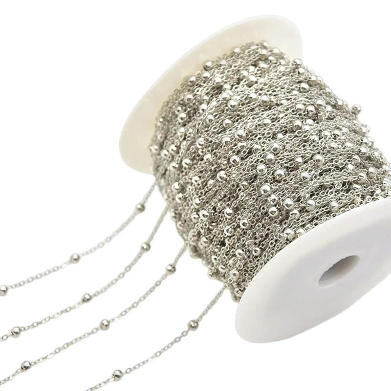 10M Ball Chain Necklace DIY Craft Rustproof Copper Pendant Tags