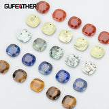 2pcs Natural Stone Charms for DIY Jewelry Making