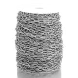 1M Stainless Steel Oval Twist Cable Chain Heavy Circle Textured DIY Chains
