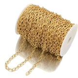 1M Stainless Steel Oval Twist Cable Chain Heavy Circle Textured DIY Chains
