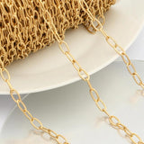 1M Stainless Steel Oval Twist Cable Chain Heavy Circle Textured DIY Chains