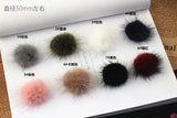 Mink Fur Ball Hair Barrette DIY Headdress Flower Accessories