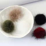 Mink Fur Ball Hair Barrette DIY Headdress Flower Accessories