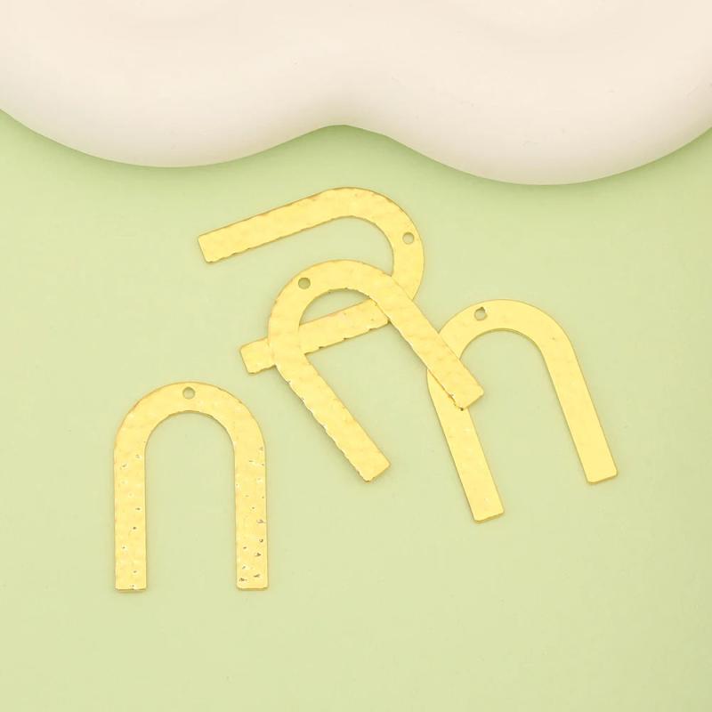 10Pcs Bumpy U Shape Charms Jewelry Accessories Brass Parts DIY Making