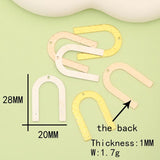 10Pcs Bumpy U Shape Charms Jewelry Accessories Brass Parts DIY Making