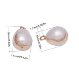2Pcs Freshwater Cultured Pearl Charms for Jewelry Making