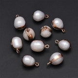 2Pcs Freshwater Cultured Pearl Charms for Jewelry Making