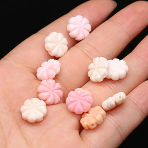 2pcs Freshwater Shells Loose Beads Crafts DIY Jewelry 12x12mm