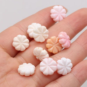 2pcs Freshwater Shells Loose Beads Crafts DIY Jewelry 12x12mm