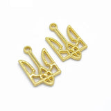 100 Pcs Ukrainian Symbol Pendants - Ukraine Remembrances Jewelry