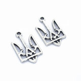 100 Pcs Ukrainian Symbol Pendants - Ukraine Remembrances Jewelry