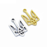 100 Pcs Ukrainian Symbol Pendants - Ukraine Remembrances Jewelry