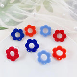 10pcs Flower Stud Earrings Base Acrylic Hollow Earring Settings