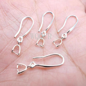 10X 925 Silver/Gold Earrings Hooks DIY Jewelry Making Supplies