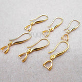10X 925 Silver/Gold Earrings Hooks DIY Jewelry Making Supplies