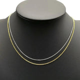 2PCS Cross Chains Stainless Steel Necklace Chain