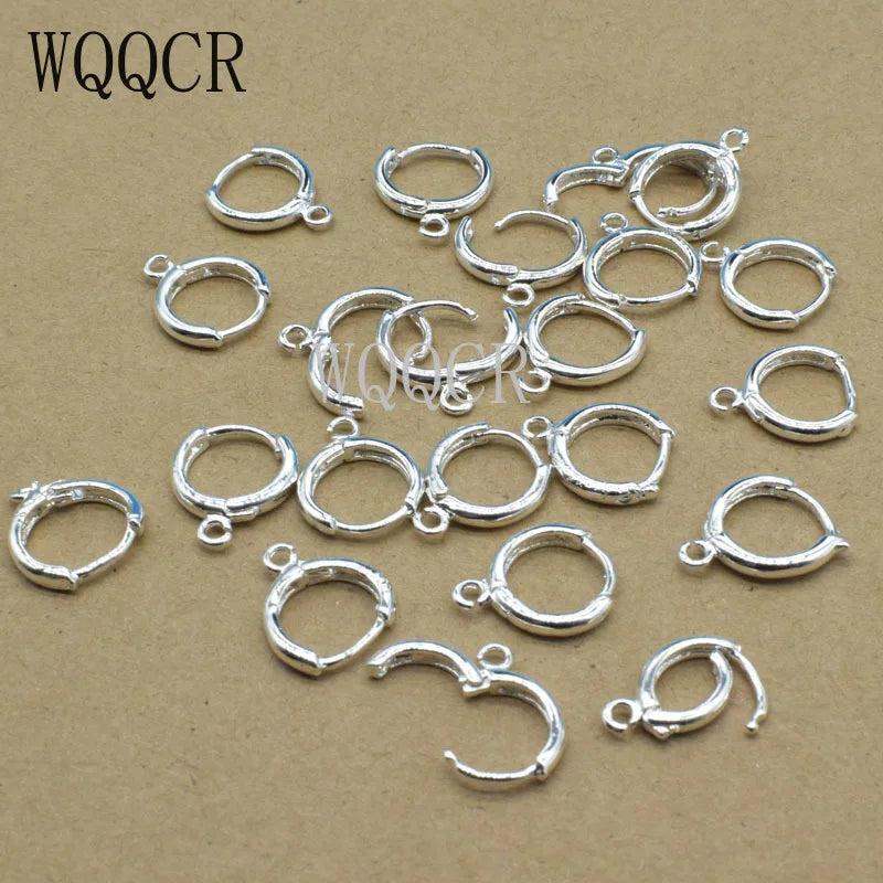 10 PCS 925 Silver Lever Back Ear DIY Earrings 13MM Hoop Settings