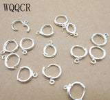 10 PCS 925 Silver Lever Back Ear DIY Earrings 13MM Hoop Settings
