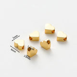 20Pcs Heart Spacer Beads 5x6mm for DIY Bracelet Necklace Jewelry Making