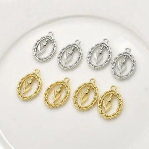 14K Hollow Flower Pendant for Jewelry DIY