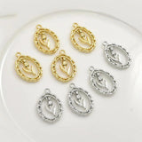 14K Hollow Flower Pendant for Jewelry DIY