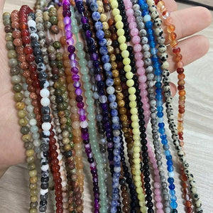 4mm Jade Crystal Loose Beads Natural Gem Round Beads Agate Beads