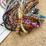 4mm Jade Crystal Loose Beads Natural Gem Round Beads Agate Beads
