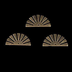 Copper Fan Shape Pendant for Necklace Earring Jewelry