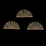 Copper Fan Shape Pendant for Necklace Earring Jewelry