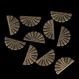 Copper Fan Shape Pendant for Necklace Earring Jewelry