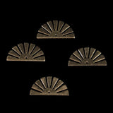 Copper Fan Shape Pendant for Necklace Earring Jewelry