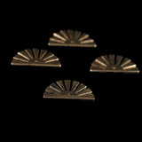 Copper Fan Shape Pendant for Necklace Earring Jewelry
