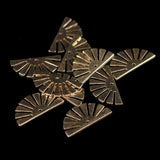 Copper Fan Shape Pendant for Necklace Earring Jewelry