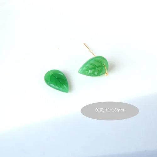 Czech Glass Leaves DIY Earrings Jewelry Accessories Material