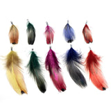 10pcs/Lot Colorful Dot Feather Tassel Pendant for Jewelry Making