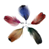 10pcs/Lot Colorful Dot Feather Tassel Pendant for Jewelry Making