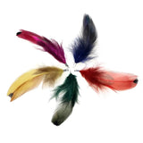 10pcs/Lot Colorful Dot Feather Tassel Pendant for Jewelry Making