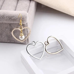 Alloy Heart Kc K Plated Eardrop Pendant Necklace Earring Charms