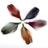 10pcs Colorful Dot Feather Tassel Clips DIY Necklace Earring