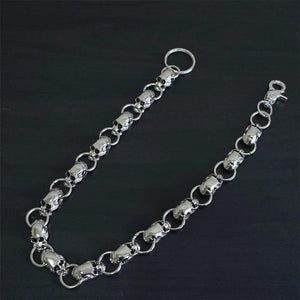 Vintage Skull Charm Wallet Chain Punk Jewelry