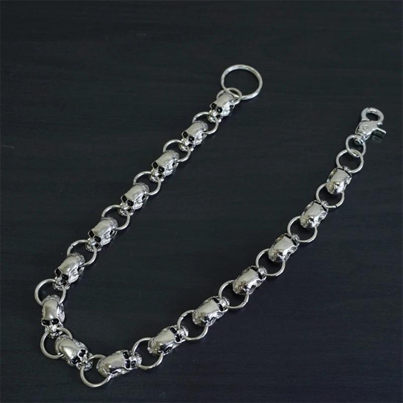Vintage Skull Charm Wallet Chain Punk Jewelry