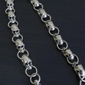 Vintage Skull Charm Wallet Chain Punk Jewelry