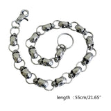 Vintage Skull Charm Wallet Chain Punk Jewelry