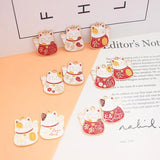 10Pcs Fortune Cat Bell Pendant for DIY Jewelry Making