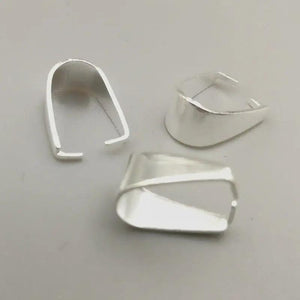 50pcs Silver Copper Necklace Clamp Jewelry Clasps DIY Accessories