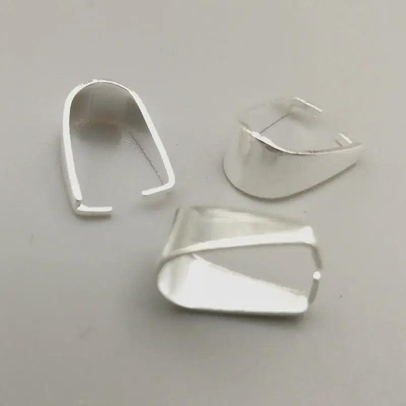 50pcs Silver Copper Necklace Clamp Jewelry Clasps DIY Accessories
